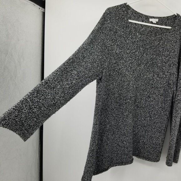 J. Jill Pure Jill Wool Blend Asymmetrical Grey Long Sweater Large lagenlook boho - Picture 9 of 13